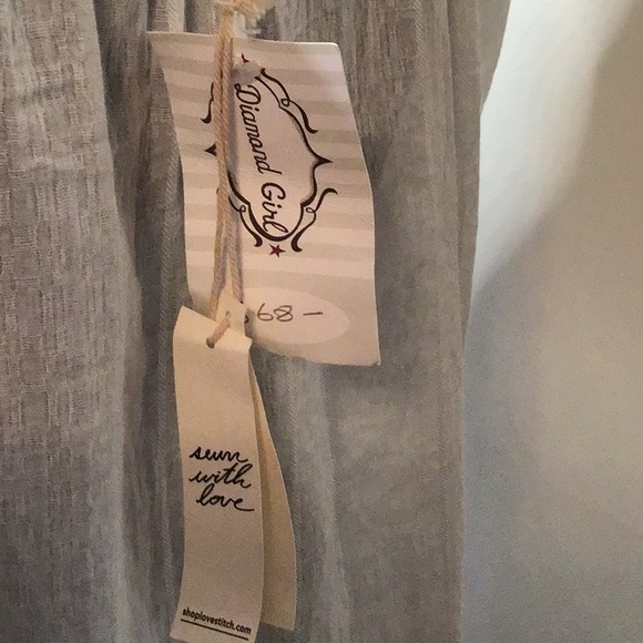 NWT Love Stitch Ivory Sheer Embroidery Top Sz Medium - Picture 8 of 8